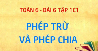 Phép trừ hai số tự nhiên, phép chia hết là gì và phép chia có dư - Toán 6 bài 6 chương 1 tập 1
